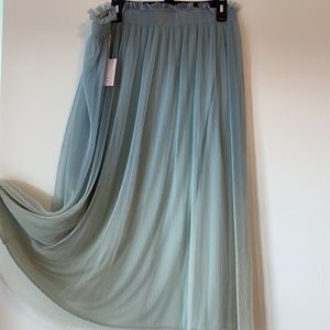Sky mint tulle skirt